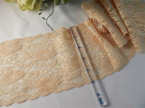 Gold WIDE 5 Elastic Lace SOFT Stretch Lace Trim Scallop Edge Lace Lingerie Lace Galloon Lace Etsy