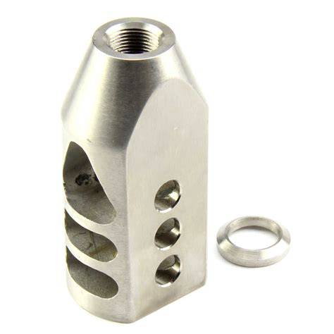 Stainless Steel 12x28 Or 58x24 Thread Tanker Style Muzzle Brake Fo