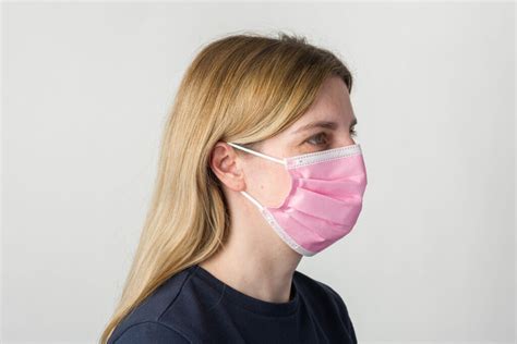 Adult Type Iir Medical Face Mask With Extra Comfort Ear Loops Pink