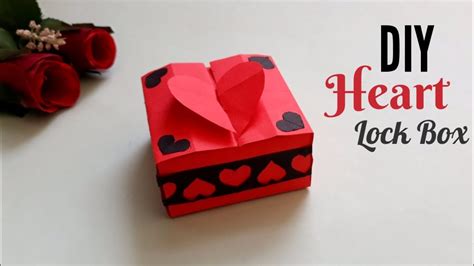 DIY Heart Box With Two Locks NO Templates Gift Wrapping Ideas