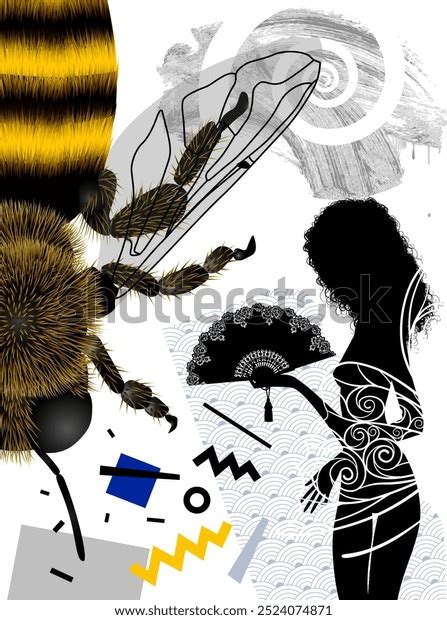 Woman Naked With Insects Over Royalty Free Licensable Stock Illustrations Drawings