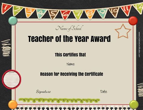 Free Certificate Of Appreciation For Teachers Customize Online
