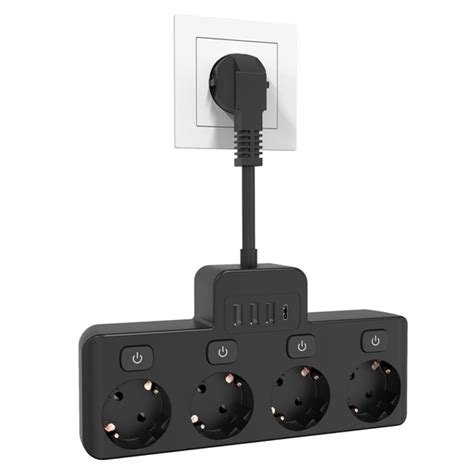 Розетка для выключателя европейского стандарта с 4 отверстиями 3U + 1C ...