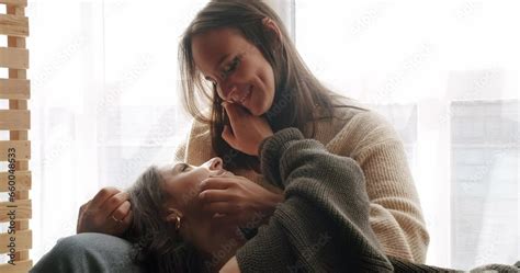 Close Up Look At Face Look In The Eyes In Love Lgbt And Lesbian Women