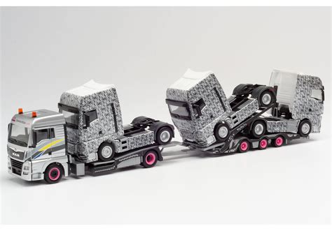 Herpa MAN TGX XLX Euro 6c LKW Transporter Hängerzug mit 3 getarnten MAN