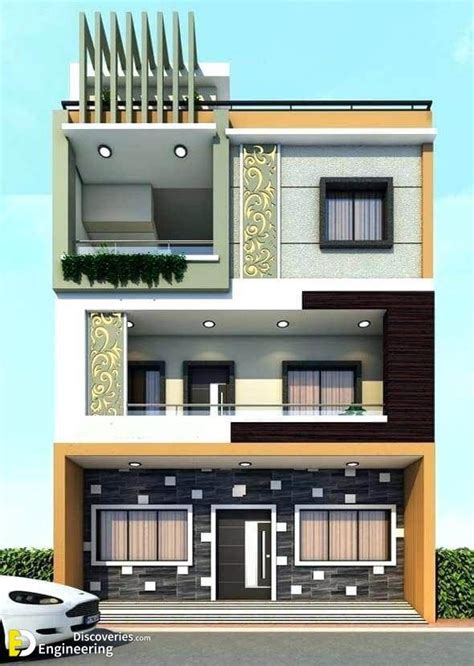 Modern Three Stories Building Exterior Engineering Discoveries