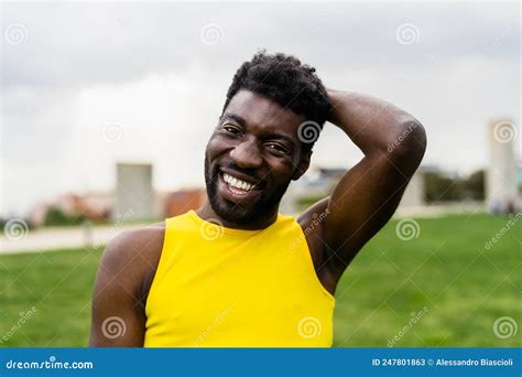 Happy African Gay Man Celebrating Pride Festival Stock Image Image Of Feminine Fashion