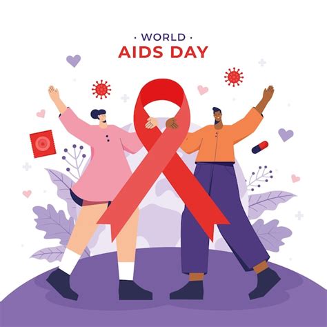 Ilustração Do Dia Mundial Da Aids Vetor Premium