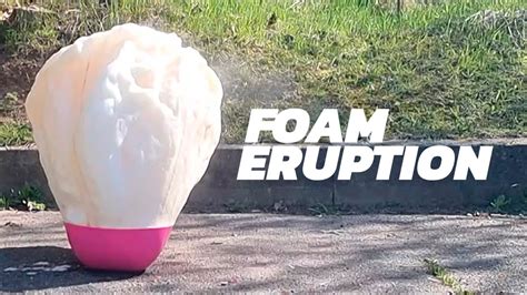 Foam Eruption Small Experiment Youtube