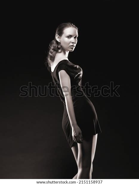 Beautiful Sexy Brunette Girl Posing On Stock Photo 2151158937 Shutterstock