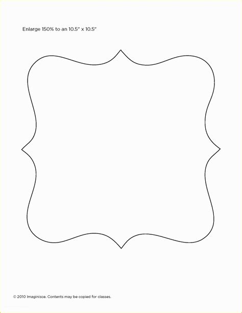 Printable Paper Frame Template 