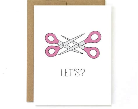Lesbian Valentines Day Card Lesbian Love Card Scissor Etsy