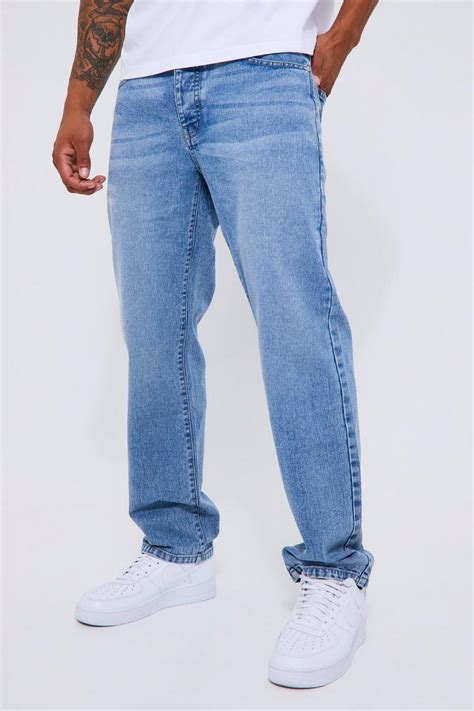 Relaxed Fit Rigid Jeans Boohoo Uk