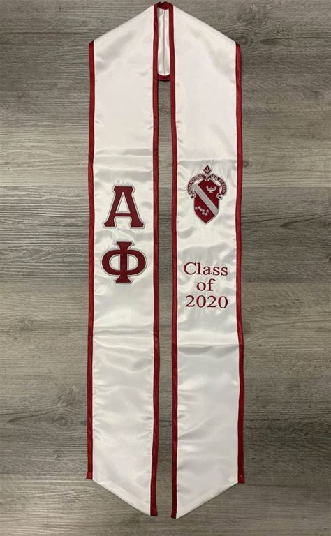 Alpha Phi Graduation Sash Stole Etsy