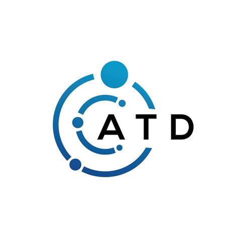 Atd Letter Logo Design On Black Background Atd Creative Initials