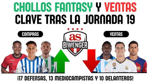 CHOLLOS FANTASY FICHAJES RECOMENDABLES Y VENTAS CLAVE En BIWENGER