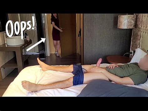ROOM SERVICE Horny Maid Fucks Hotel Guest Caught Showing His Hard Cock XNXX