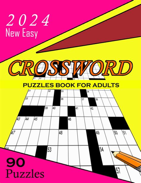 Easy Crossword Puzzles Book For Adults Extra Large Print