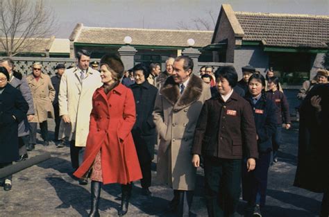 Nixon In China. President And Pat Nixon On An Escorted Tour In Beijing ...