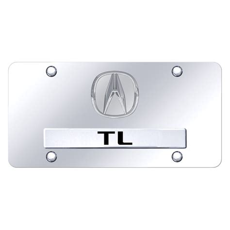 Autogold D Tl P Cc Chrome License Plate With D Chrome Tl Logo And