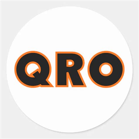 Amateur Ham Radio QRO Classic Round Sticker Zazzle