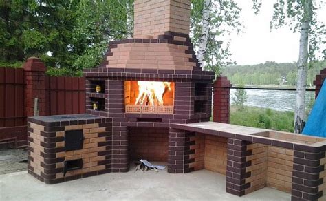 Угловой мангал из кирпича: проекты комплексов, размеры, порядовка с ...