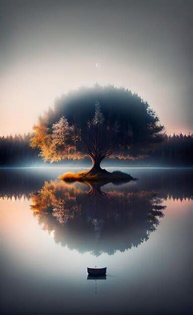 Premium Ai Image Pretty Lake