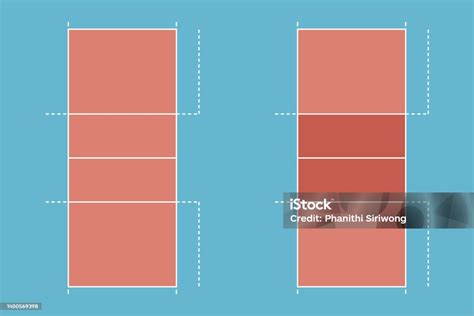 Desain Datar Lapangan Voli Ilustrasi Grafis Lapangan Voli Vektor Lapangan Voli Dan Tata Letak