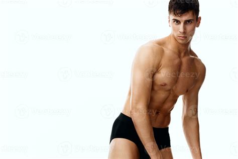 Nude Male Athlete With An Inflated Torso Gesturing With His Hands 23676056 Stock Photo At Vecteezy