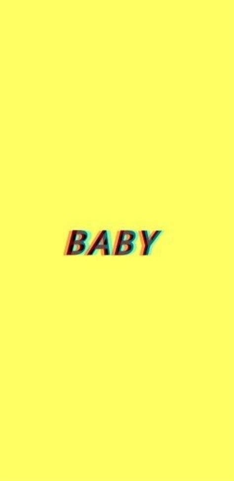 Baby Yellow Background Poster
