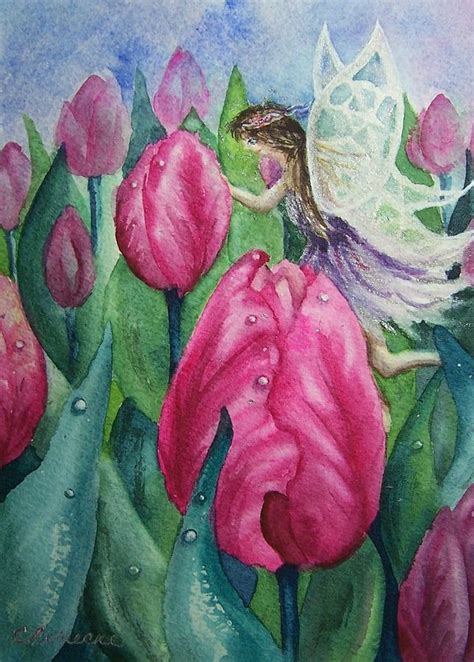 Dew Drop Fairy Painting By Conni Reinecke