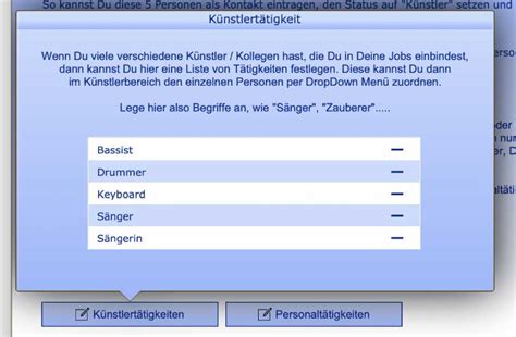 K Nstler Und Personent Tigkeiten Orga Job Jobverwaltung Hilfe Und
