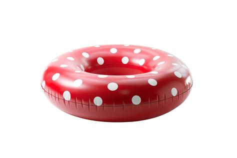 Red And White Polka Dot Inflatable Pool Float Png