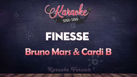 Finesse Remix Bruno Mars Feat Cardi B Karaoke