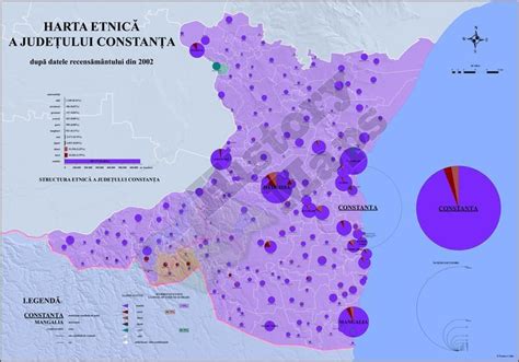 Harta Etnică A Judeţului Constanţa După Datele Recensământului Românesc