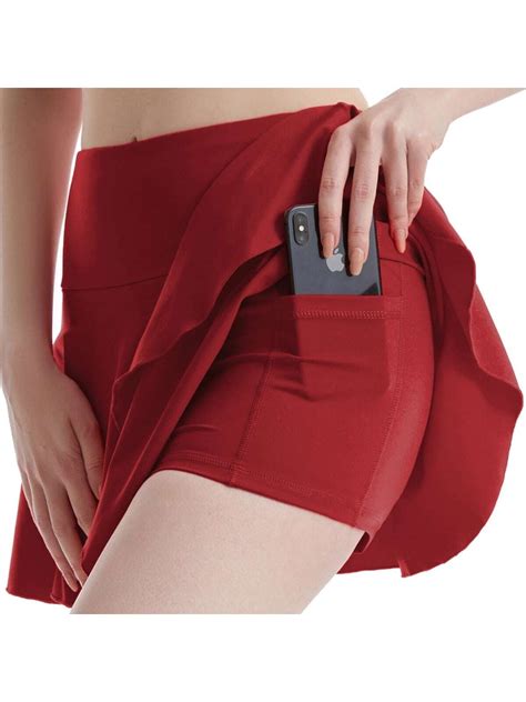 Women S High Waist Nude Sports Half Skirt Running Training Quick Dried Tennis Short Skirt