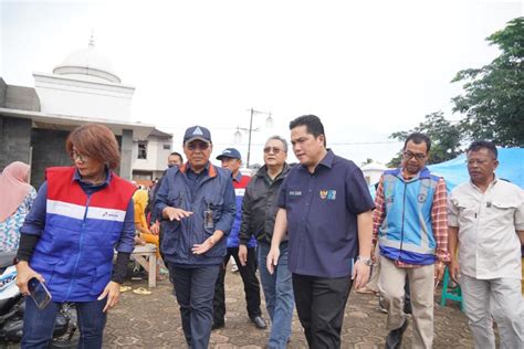 Menteri BUMN Tinjau Penanganan Masyarakat Terdampak Bencana Gempa