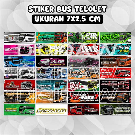 Jual Cetak Stiker Bus Basuri Panjang Isi 28 Pcs 7x25cm Termurah Stiker