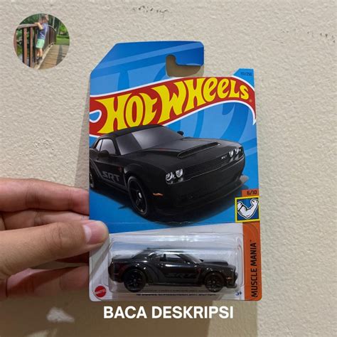 Jual Hot Wheels Hotwheels Dodge Challenger Srt Demon Hitam Shopee Indonesia