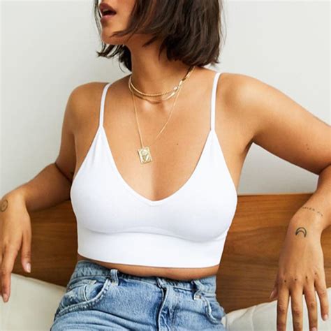 Women Tank Top Bralette Cotton Underwear Seamless Tube Crop Top Female Backless Lingerie Solid