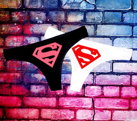 Supergirl Superman Superhero Comic Sexy Naughty Thong Panties Lingerie Underwear Etsy