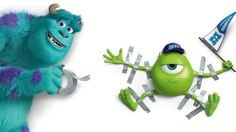 Download Monsters University Mike Taped On Wall Wallpaper