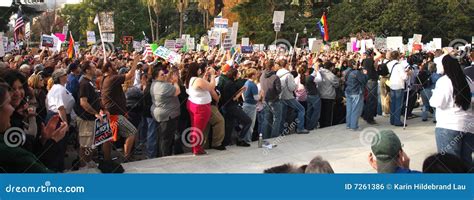 Prop 8 Protest Editorial Photo Image Of California Panoramic 7261386