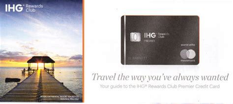 Chase Ihg Rewards Premier Credit Card Brochure Travel With Grant