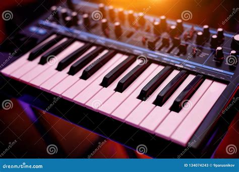 musical keyboard  wood surface table royalty  stock image