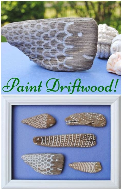 Driftwood Fish Art Diy Paint Sharpie Tutorial