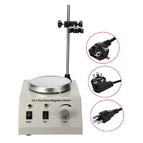 W Hot Plate Magnetic Stirrer Lab Speed Variable Control Mixer No Vibration Us Eu Au Plug