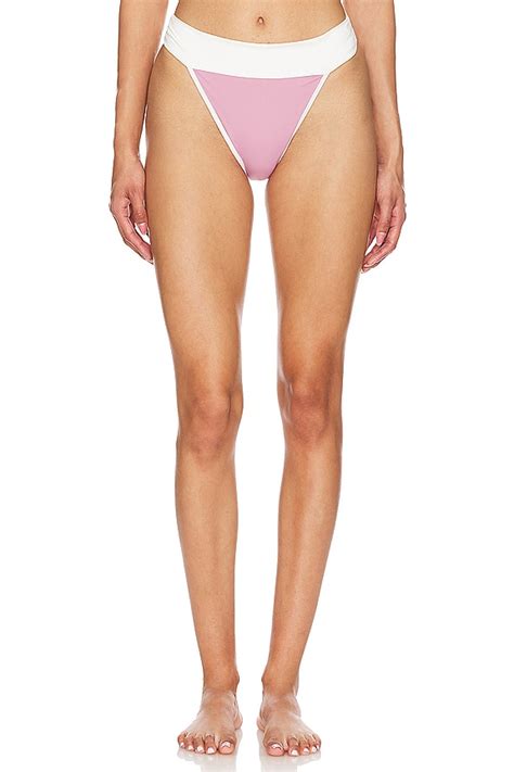 KYA Camilia Reversible Bikini Bottom In Azalea Vanilla REVOLVE