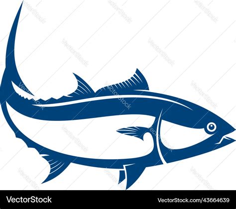 Atlantic bluefin tuna isolated saltwater fish Vector Image