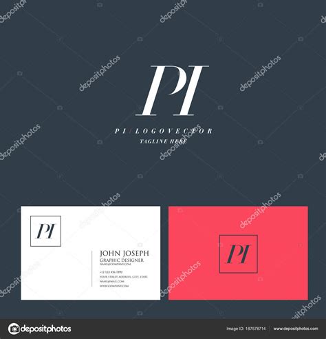 Joint Letters Logo Business Card Template Vector Stock Vector By